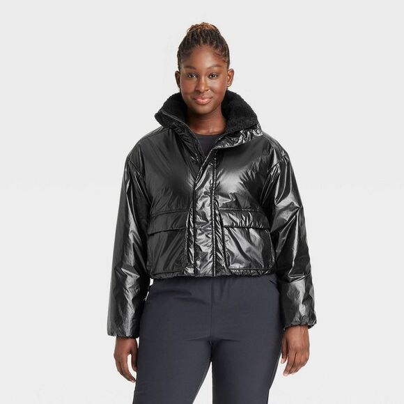 Open Box - All In Motion - Women's Midweight Puffer Jacket - All I Black - Picture 2 of 4